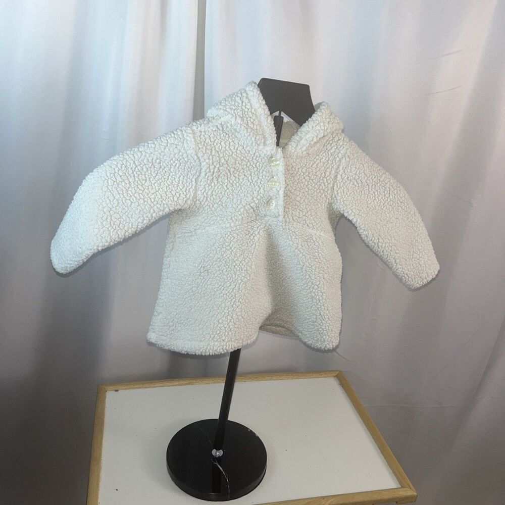 Just One You By Carters Cream Hooded Sherpa Baby Flace Jacket Size 18 Months